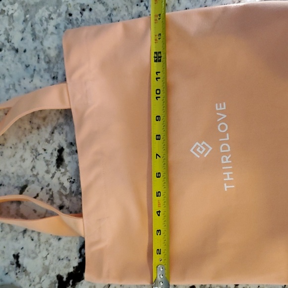 NWOT Thirdlove Peach Canvas Beach or Shopping Bag with handles - Picture 13 of 14